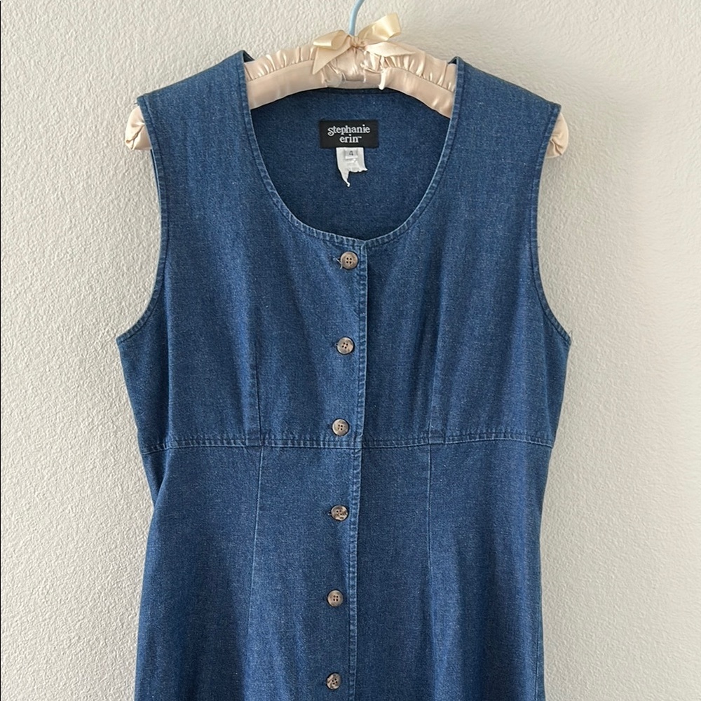 Vintage Denim Maxi Dress